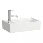 Praustuvas Laufen KARTELL 460x280x120 mm, be angos maišytuvui (vieta maišytuvui kairėje), be perlajos 